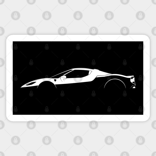 Ferrari 296 GTB Silhouette Sticker by Car-Silhouettes